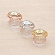 Personalized Diamond Signet Ring, Engraved Initial Gold Halo Statement Jewelry - view 5