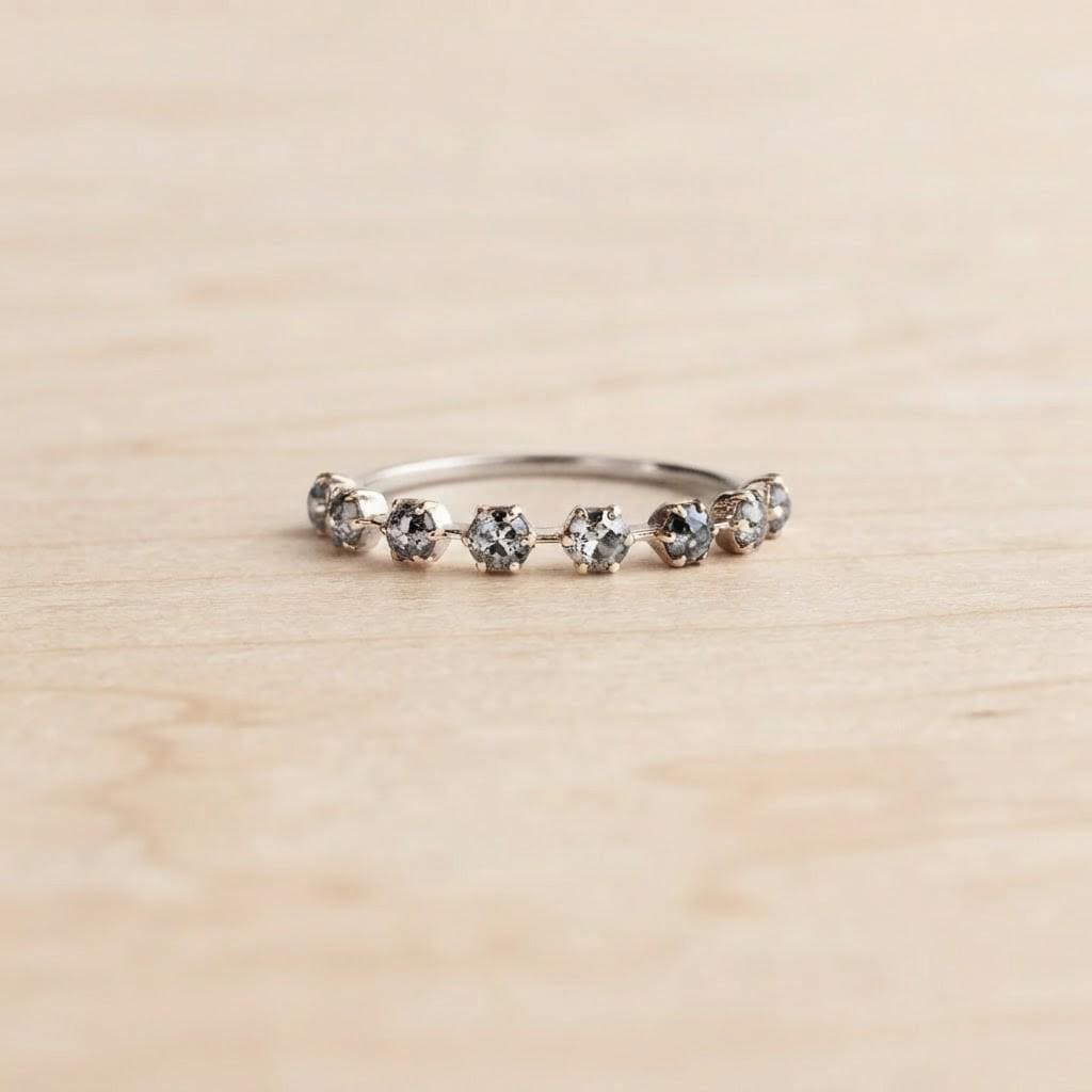 Eight-Stone Salt & Pepper Diamond Wedding Band, 0.40 ct, photo 3
