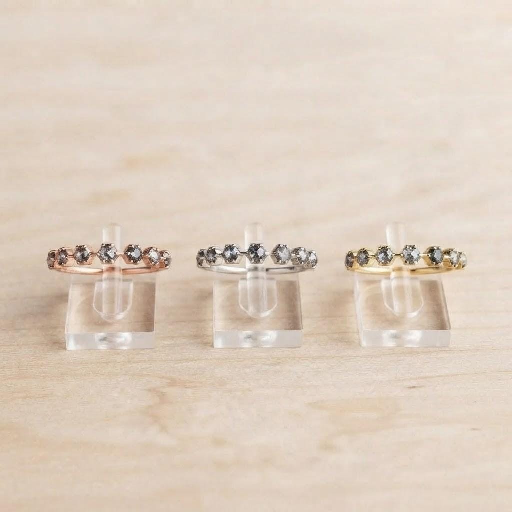Eight-Stone Salt & Pepper Diamond Wedding Band, 0.40 ct, photo 5
