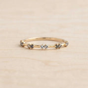 Paired Salt & Pepper Diamond Stacking Band, photo 2