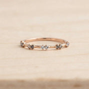 Paired Salt & Pepper Diamond Stacking Band, photo 4