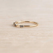 Paired Salt & Pepper Diamond Stacking Band, photo 7