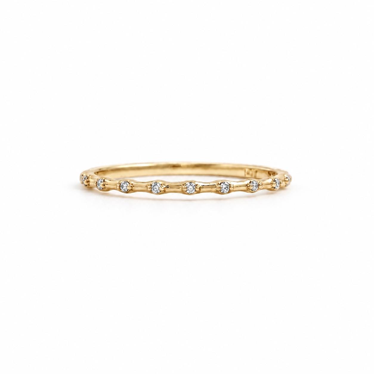 Petite Spaced Diamond Wedding Band, 0.055 ct, photo 1