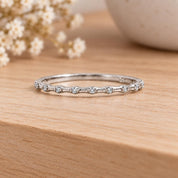 Petite Spaced Diamond Wedding Band, 0.055 ct, photo 4