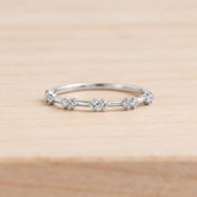 Paired Diamond Stacking Band in Solid Gold, 0.15 ct, photo 3