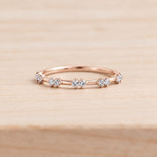 Paired Diamond Stacking Band in Solid Gold, 0.15 ct, photo 4