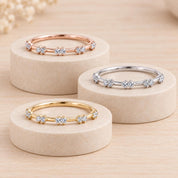 Paired Diamond Stacking Band in Solid Gold, 0.15 ct, photo 5