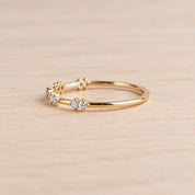 Paired Diamond Stacking Band in Solid Gold, 0.15 ct, photo 7