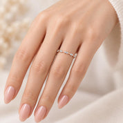 Paired Diamond Stacking Band in Solid Gold, 0.15 ct, photo 8