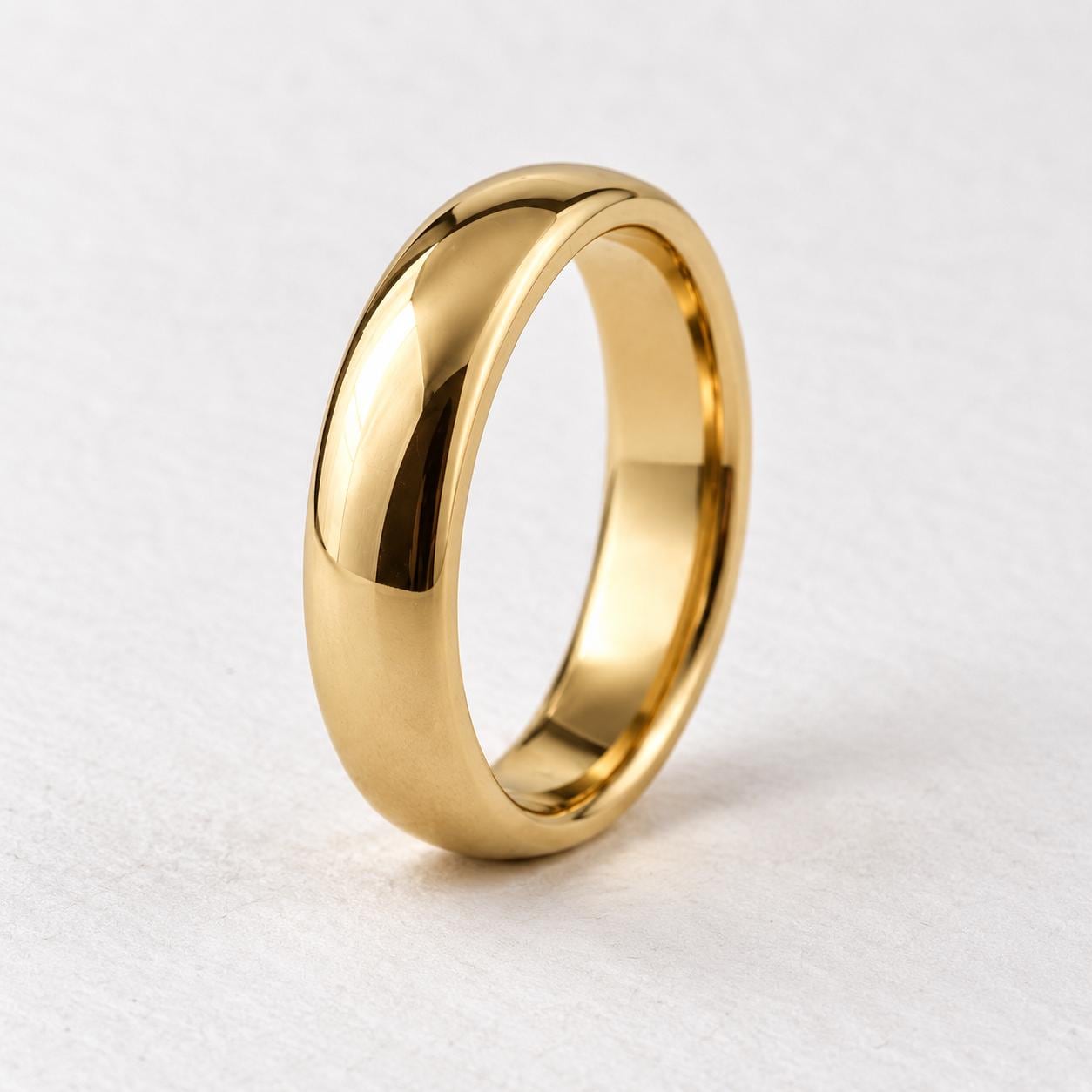 Classic Comfort-Fit Gold Wedding Band, 4 mm, photo 2