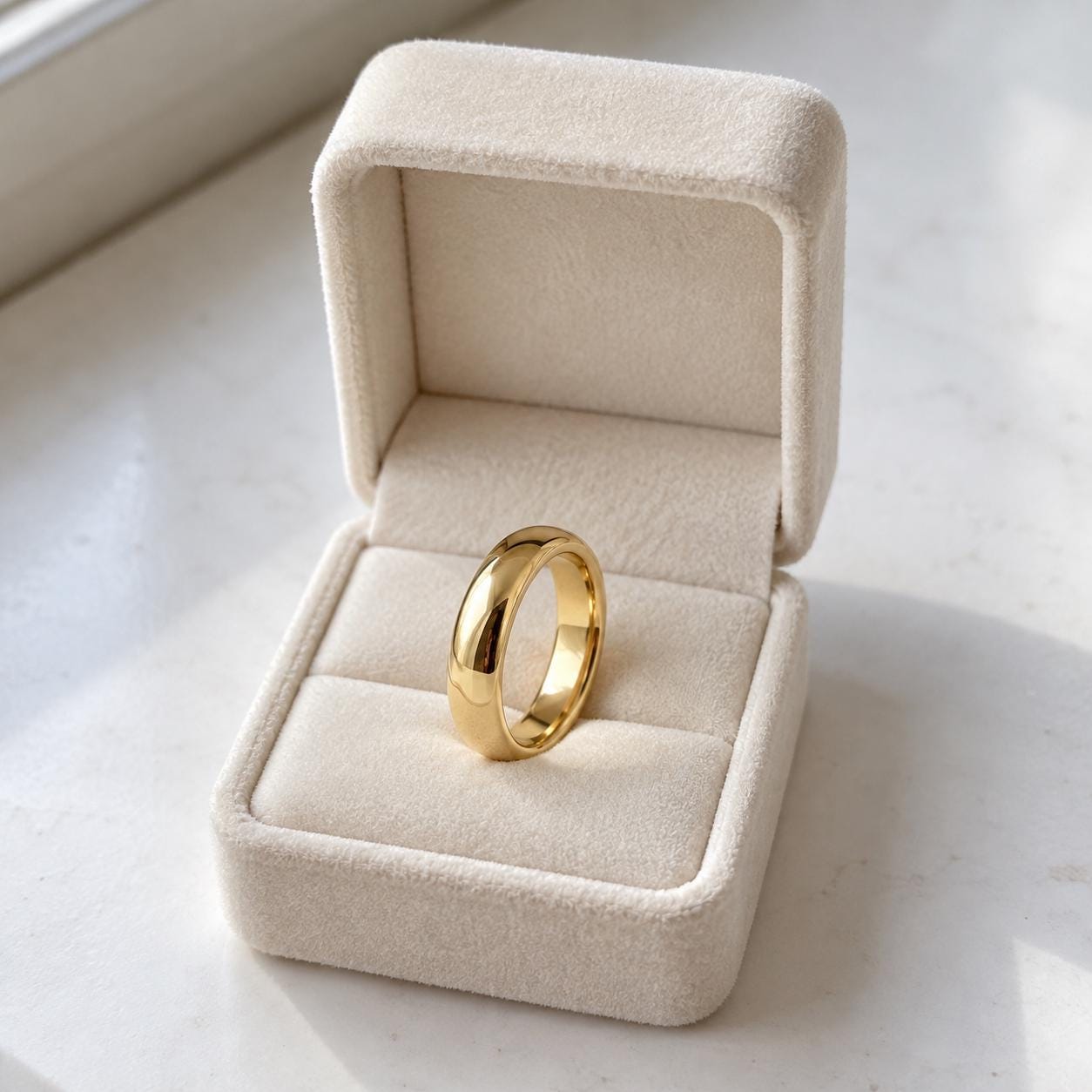 Classic Comfort-Fit Gold Wedding Band, 4 mm, photo 8