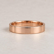 Engravable Flat Gold Wedding Band, 3 mm, photo 4