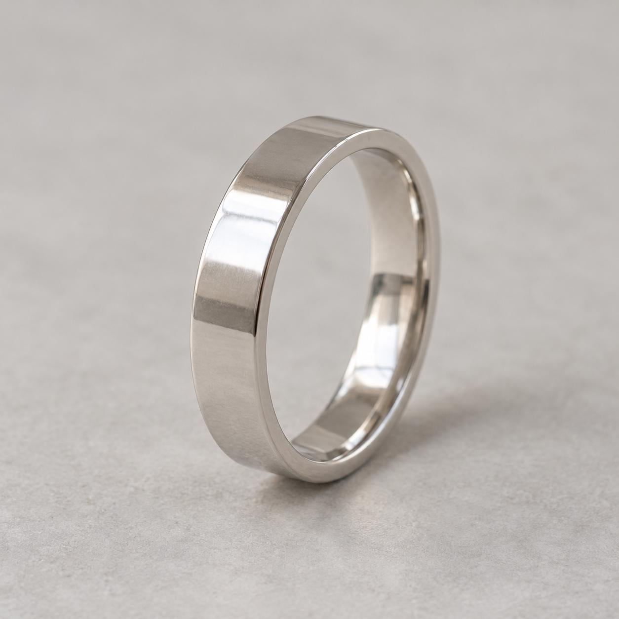 Engravable Flat Gold Wedding Band, 3 mm, photo 5