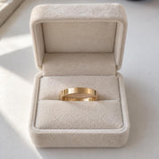 Engravable Flat Gold Wedding Band, 3 mm, photo 6