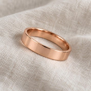 Engravable Flat Gold Wedding Band, 3 mm, photo 7