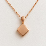Lapis Lazuli & Diamond Square Pendant Necklace, photo 7