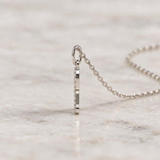 Diamond Script Initial Necklace in Solid Gold, photo 5