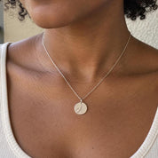 Personalized Engraved Gold Disc Necklace, 13 mm, photo 4