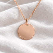 Personalized Engraved Gold Disc Necklace, 13 mm, photo 6