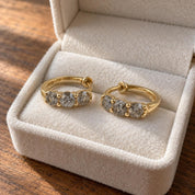 Natural Salt & Pepper Diamond Huggie Hoop Earrings, photo 7
