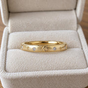 Sun & Moon Diamond Wedding Band in Solid Gold, 2.5 mm, photo 7