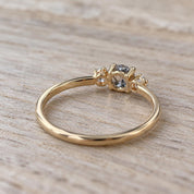 Petite Three-Stone Salt & Pepper Diamond Engagement Ring, photo 7