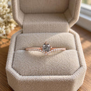 Salt and pepper diamond chevron pavé ring, photo 8