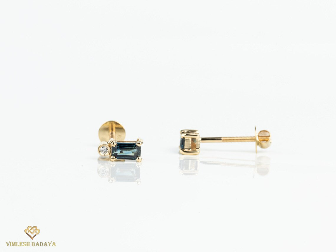 Rosecut Diamond Ear Climbers | Slice Diamond Polki Earrings | 14k Gold -