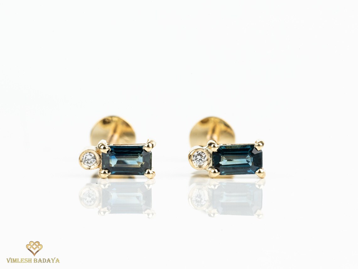 Rosecut Diamond Ear Climbers | Slice Diamond Polki Earrings | 14k Gold -