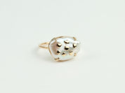 Baroque Pearl Ring with Gold Nuggets -
