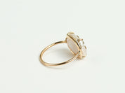 Baroque Pearl Ring with Gold Nuggets -