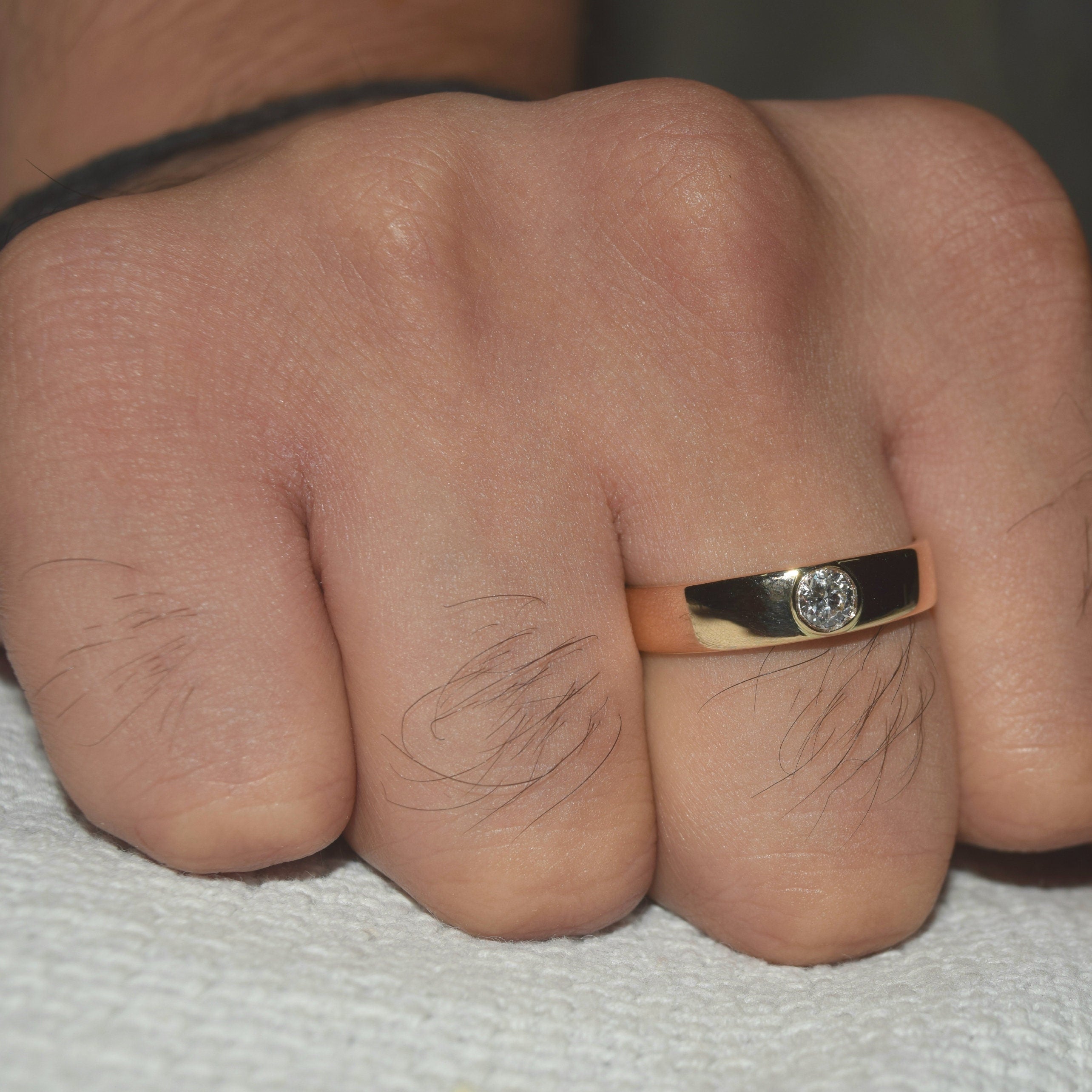 Men's Wedding Band | White Gold Wedding Band | Rose Gold Wedding Band for Men -