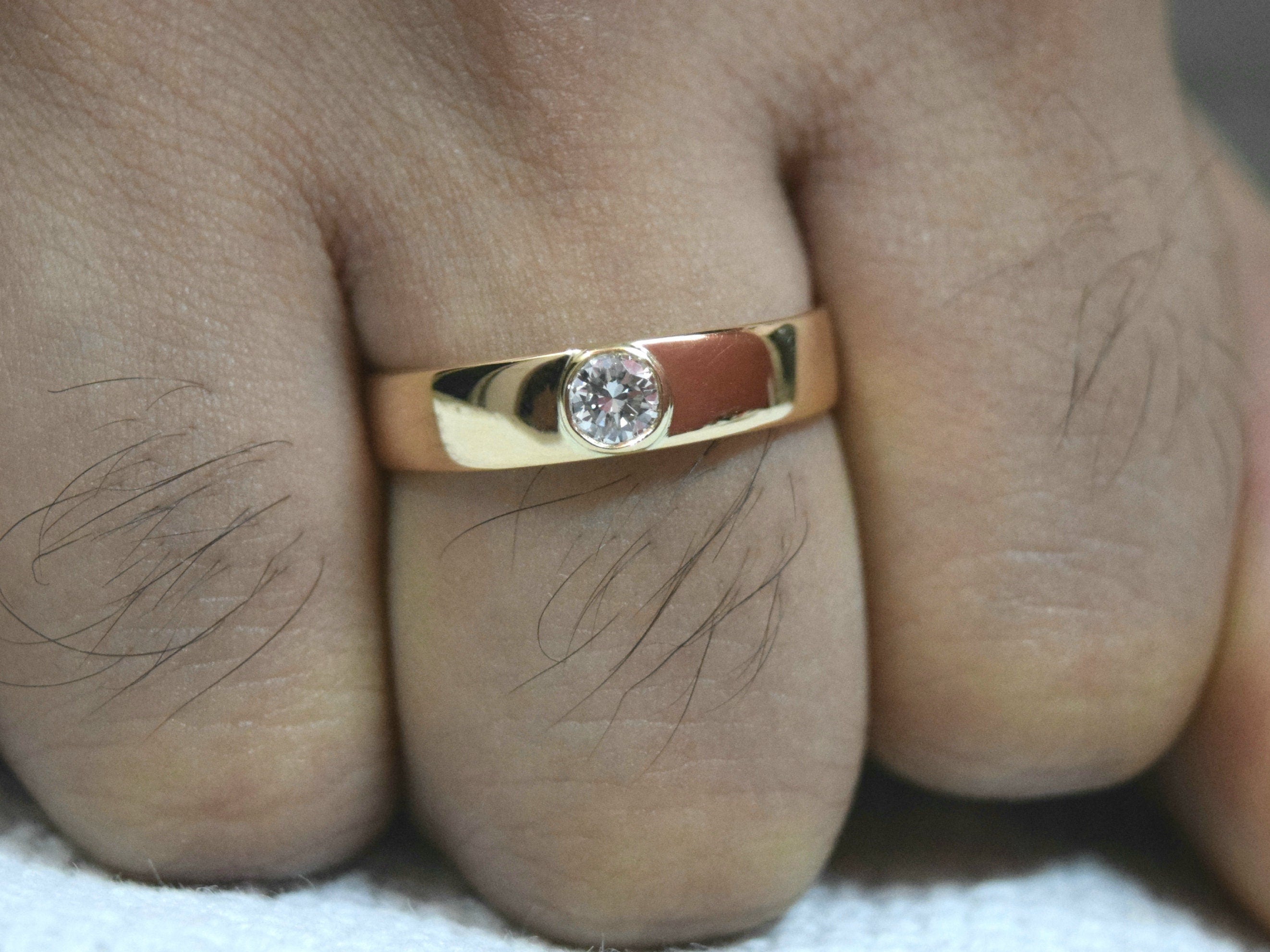 Men's Wedding Band | White Gold Wedding Band | Rose Gold Wedding Band for Men -