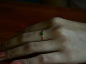 Baguette Pink Sapphire Ring | Stacking Sapphire Ring | Dainty Pink Sapphire Ring -