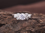 Forever Moissanite Ring | 6mm Moissanite Wedding Ring | Diamond Engagement Ring | 14k Moissanite Band -