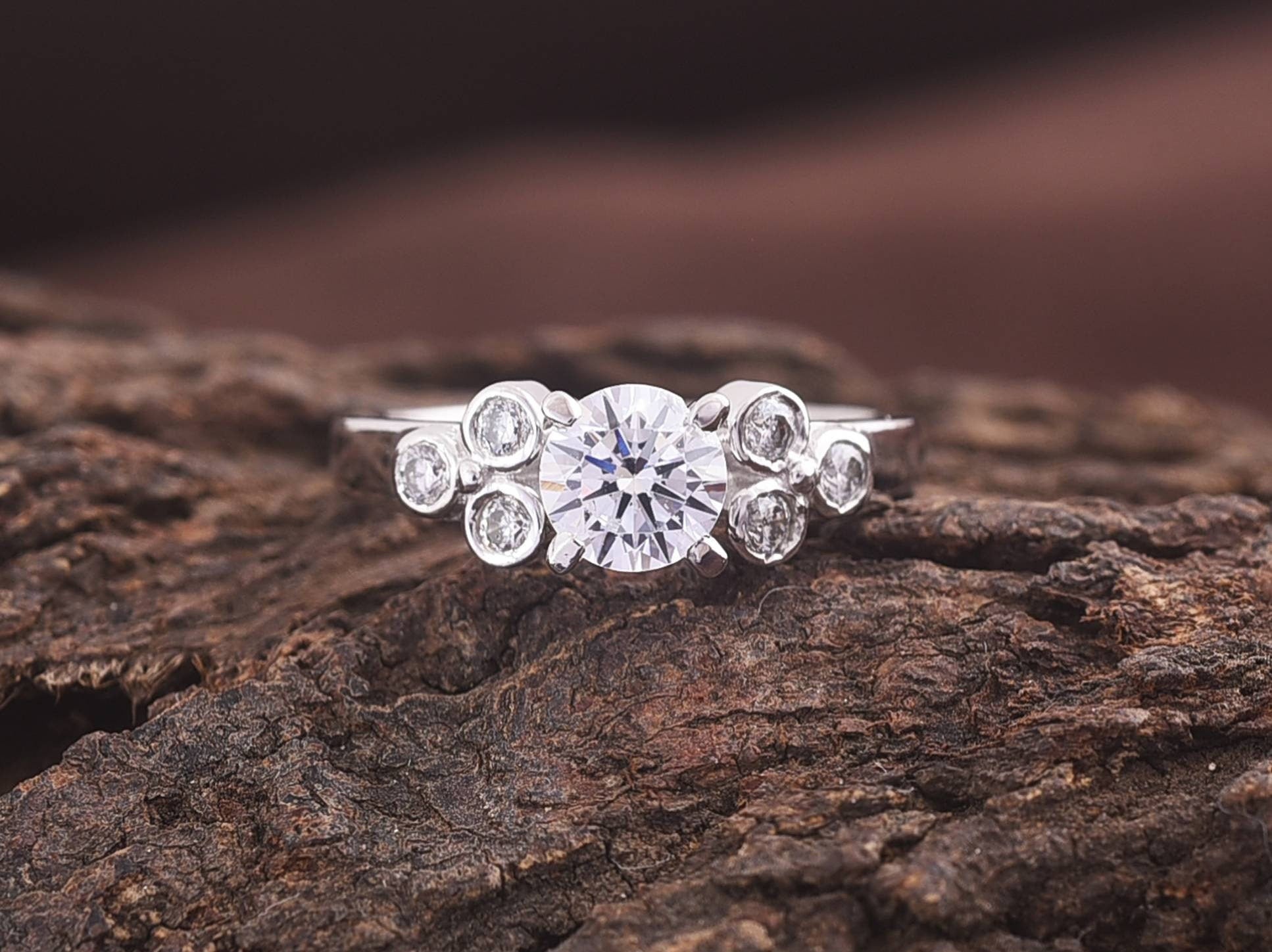 Forever Moissanite Ring | 6mm Moissanite Wedding Ring | Diamond Engagement Ring | 14k Moissanite Band -
