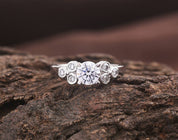 Moissanite Diamond Wedding Set | Matching Engagement & Wedding Rings -