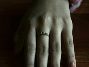 18k/14k/9k Natural Black Rose Cut Diamond Ring | Gold Black Diamond Ring | Dainty Rose Cut Diamond Ring -