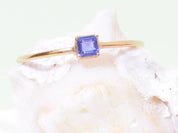 Blue Sapphire Stacking Ring | Dainty Sapphire Ring | Stackable Blue Sapphire Jewelry -