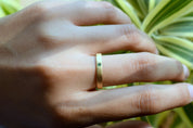 Emerald Wedding Band | 3mm Simple Emerald Ring | Dainty Emerald Stacking Ring for Women -