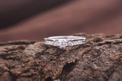 Unique Moissanite Engagement Ring | Gold Moissanite, Rose Gold Diamond Ring, Alternative Engagement Ring -