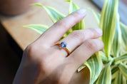 Solid Gold Tanzanite Solitaire Ring | Rose Gold | Natural Tanzanite Engagement Ring -