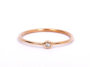9k/14k/18k Gold Diamond Stacking Ring | Dainty Minimalist Diamond Ring | Gold Stacking Ring -