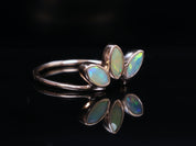 Opal Leaf Ring | Gold Fire Opal Ring | October Birthstone Jewelry | Minimalist Opal Jewelry -