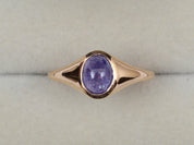 Tanzanite Signet Ring | Solid Gold & Silver Statement Ring | Bold Gemstone Jewelry -
