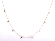 9k/14k/18k Rosecut Diamond Necklace | Slice Diamond Gold Necklace | Polki Diamond Necklace for Her -