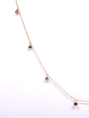 9k/14k/18k Rosecut Diamond Necklace | Slice Diamond Gold Necklace | Polki Diamond Necklace for Her -
