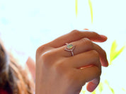 Opal Engagement Ring | Solid Gold Vintage Engagement Ring | Unique Wedding Anniversary Gift -