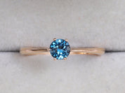 London Blue Topaz Ring | Solitaire Engagement Ring | December Birthstone Topaz Ring -