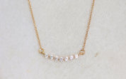 Cluster Diamond Necklace | Solid Gold Rose Gold Diamond Cluster Necklace | Elegant Jewelry for Her -